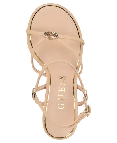 Guess Devve Slingback Wedge Sandal In Brown