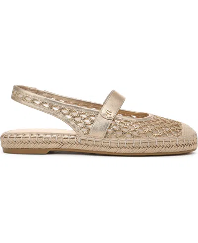 Naturalizer Jolie Slingback Espadrille Flat In Gold
