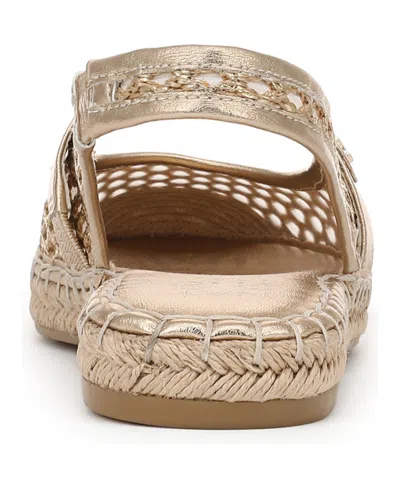 Naturalizer Jolie Slingback Espadrille Flat In Gold
