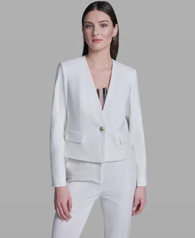 Bcbg Women's Single-button Front Jacket In White