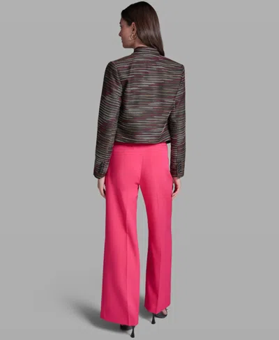 Bcbg Women's Textured Open-front Collared Jacket In Multi