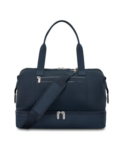 Samsonite Better Than Basic Drop Bottom Weekender Duffel In Blue