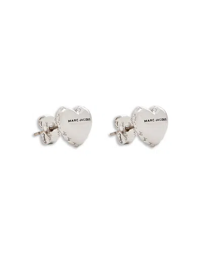 Marc Jacobs Micro Heart Balloon Stud Earrings In White