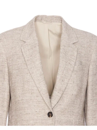 Brunello Cucinelli Single-button Blazer In Neutral