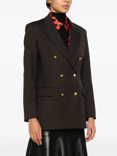 P.a.r.o.s.h Double-breasted Blazer In Brown
