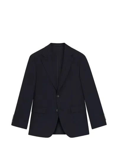 Hugo Boss Button Blazer In Blue