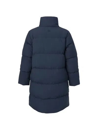 Weekend Max Mara Tenuta Hooded High-neck Coat In Blue