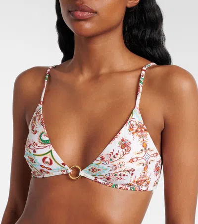 Melissa Odabash Greece Printed Triangle Bikini Top In Multi