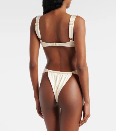 Montce X Elsa Hosk Sandra Pearl Bikini Bottom In White