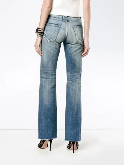 Shop Saint Laurent Jeans Mit Ausgestelltem Bein In Blue