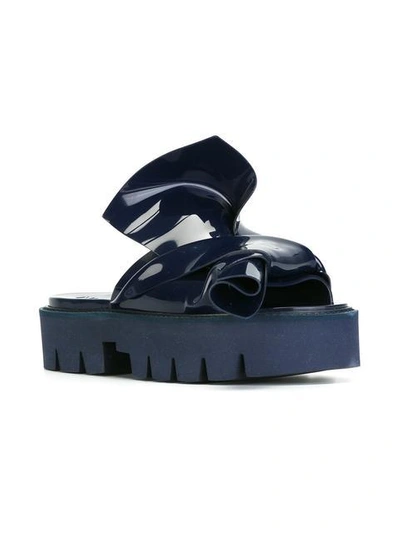 Shop N°21 Knotted Slider Sandals In Blue
