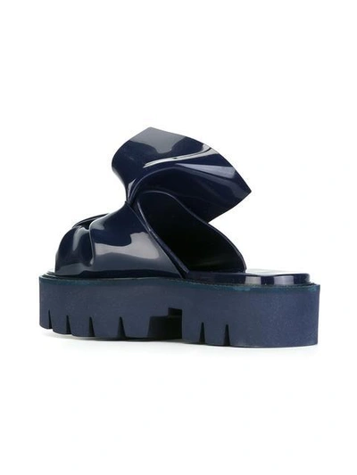 Shop N°21 Knotted Slider Sandals In Blue