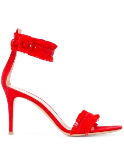 Shop Gianvito Rossi Frayed Sandals