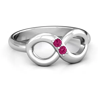 Jewlr "twosome" Infinity Ring In Metallic
