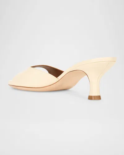 Staud 60mm Brigitte Leather Kitten-heel Mules In Multi