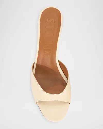 Staud 60mm Brigitte Leather Kitten-heel Mules In Multi