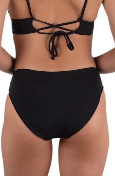Hurley Solid Bikini Bottoms In Black