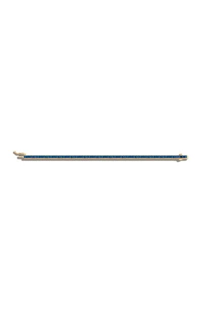 Aurate New York Lab Grown Blue Sapphire Baguette Tennis Bracelet In Multi