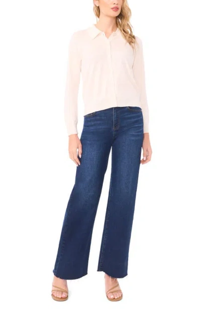 Halogenr Halogen(r) Collared Cotton Blend Cardigan In Neutral