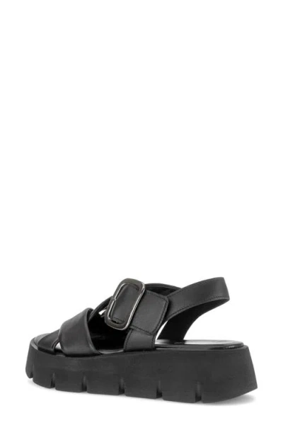 Gabor Ankle Strap Platform Sandal In Black