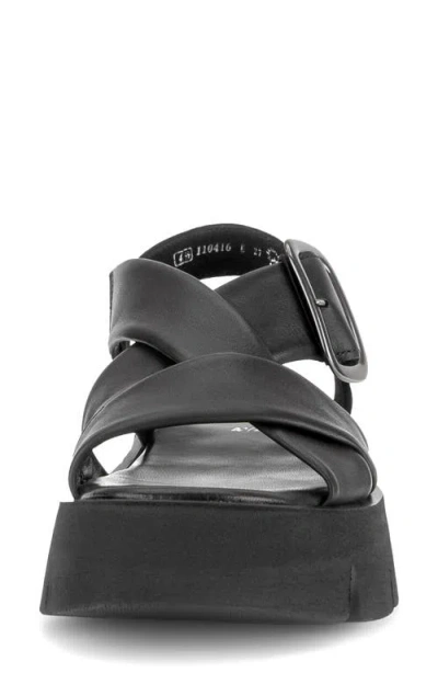 Gabor Ankle Strap Platform Sandal In Black