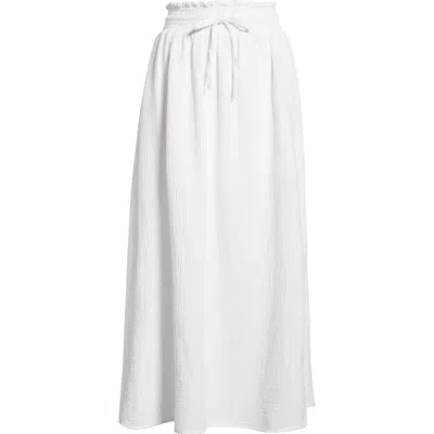 Splendid Melanie Tiered Drawstring Maxi Skirt In White