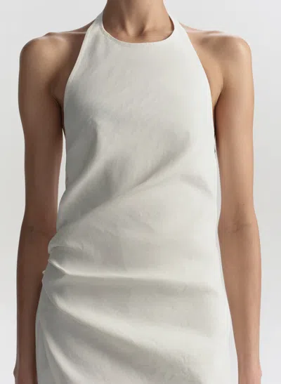 A.l.c . Sylvie Halter Neck Linen Blend Dress In White
