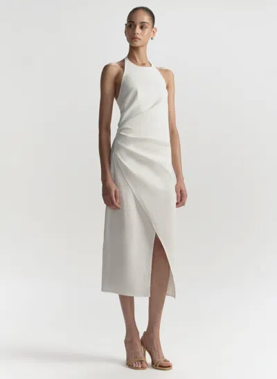 A.l.c . Sylvie Halter Neck Linen Blend Dress In White