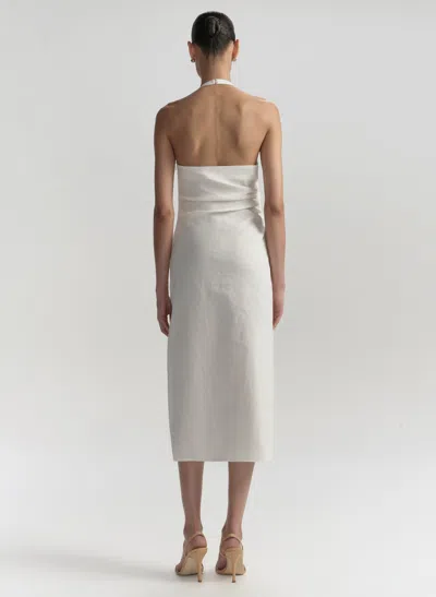 A.l.c . Sylvie Halter Neck Linen Blend Dress In White