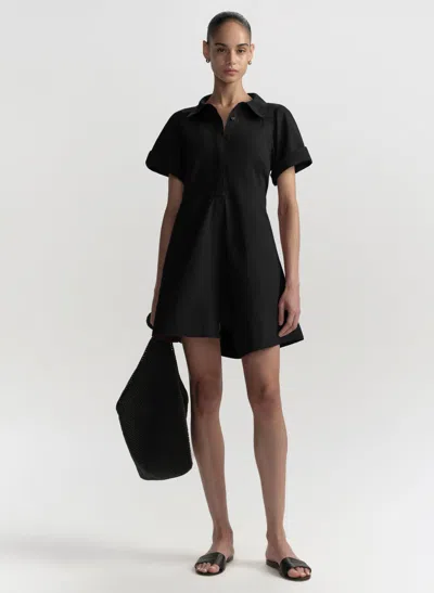 A.l.c . Julie Cotton Mini Shirtdress In Black