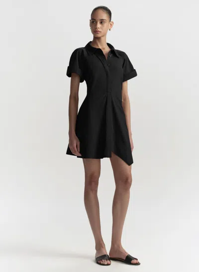 A.l.c . Julie Cotton Mini Shirtdress In Black