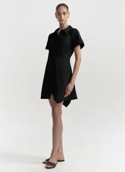 A.l.c . Julie Cotton Mini Shirtdress In Black