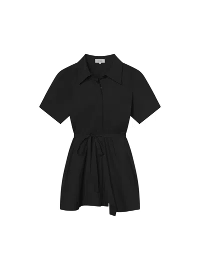 A.l.c . Julie Cotton Mini Shirtdress In Black