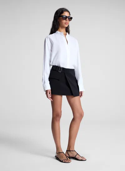 A.l.c A. L.c. Cowan Wool-blend Mini Skirt In Black