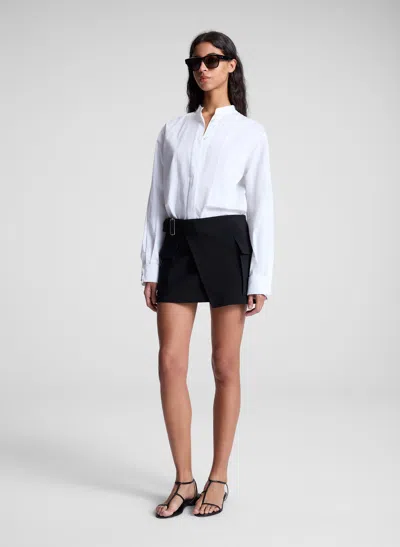 A.l.c A. L.c. Cowan Wool-blend Mini Skirt In Black