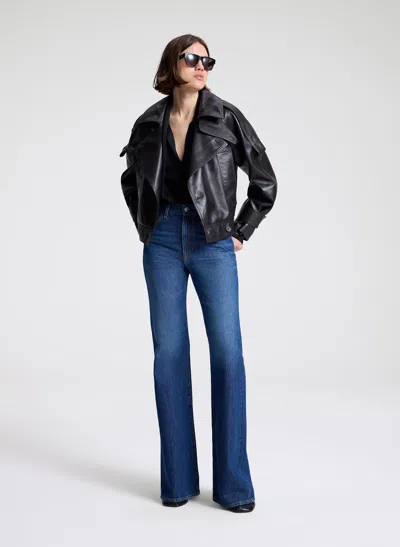 A.l.c Miles Leather Jacket In Black