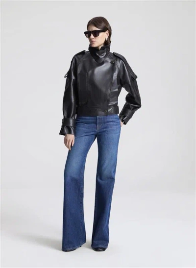 A.l.c Miles Leather Jacket In Black