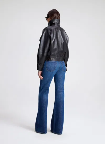 A.l.c Miles Leather Jacket In Black