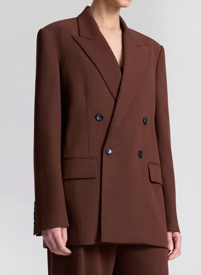 A.l.c Calla Oversized Tailored Jacket In Brown