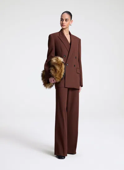 A.l.c Calla Oversized Tailored Jacket In Brown