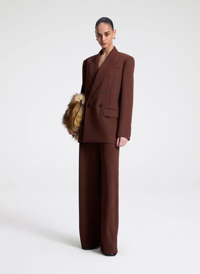 A.l.c Calla Oversized Tailored Jacket In Brown