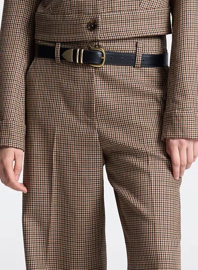 A.l.c Liam Wool Tailored Pant In Brown