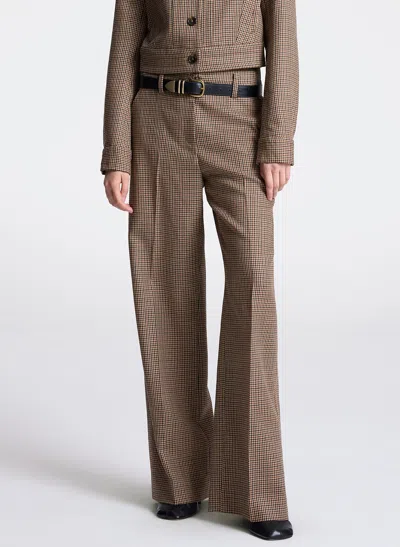 A.l.c Liam Wool Tailored Pant In Brown