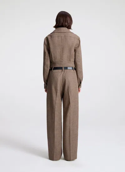 A.l.c Liam Wool Tailored Pant In Brown