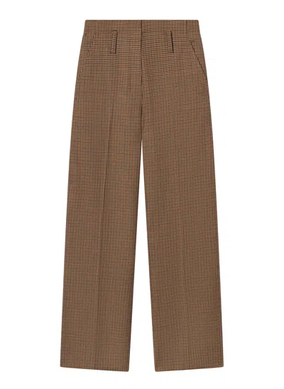 A.l.c Liam Wool Tailored Pant In Brown