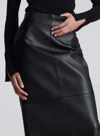 A.l.c A. L.c. Marta Leather Midi Skirt In Black