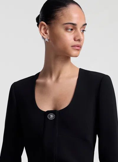 A.l.c . Elena Long Sleeve Minidress In Black