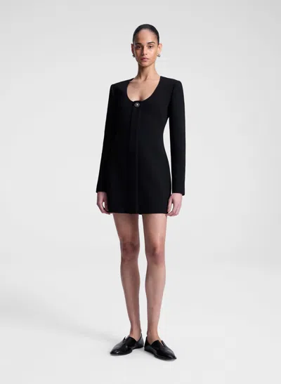 A.l.c . Elena Long Sleeve Minidress In Black