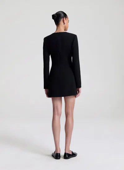 A.l.c . Elena Long Sleeve Minidress In Black