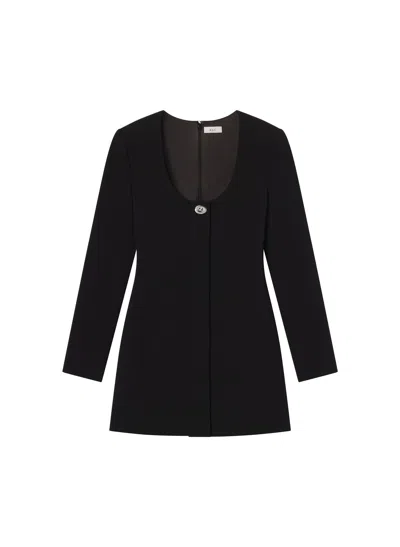 A.l.c . Elena Long Sleeve Minidress In Black